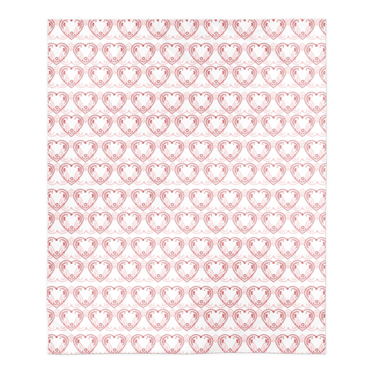 Red & Pink Interlocking Hearts Sherpa Fleece Blanket